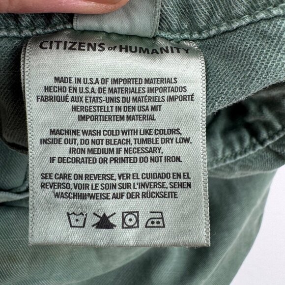 Citizens. of Humanity Surplus Utility Jumpsuit Green Size M Button Up Belted - Picture 12 of 14